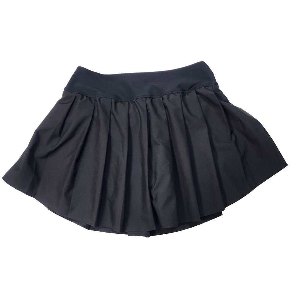 Old Navy Black Stretch Tech Quick Dry Skort Pleated Skort Sz M Preppy Academia